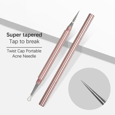 Double Head Blackhead Comedone Acne Blemish Extractor Remover Stainless Needles Blackhead Pimple Blemish Extractor Remove Tools