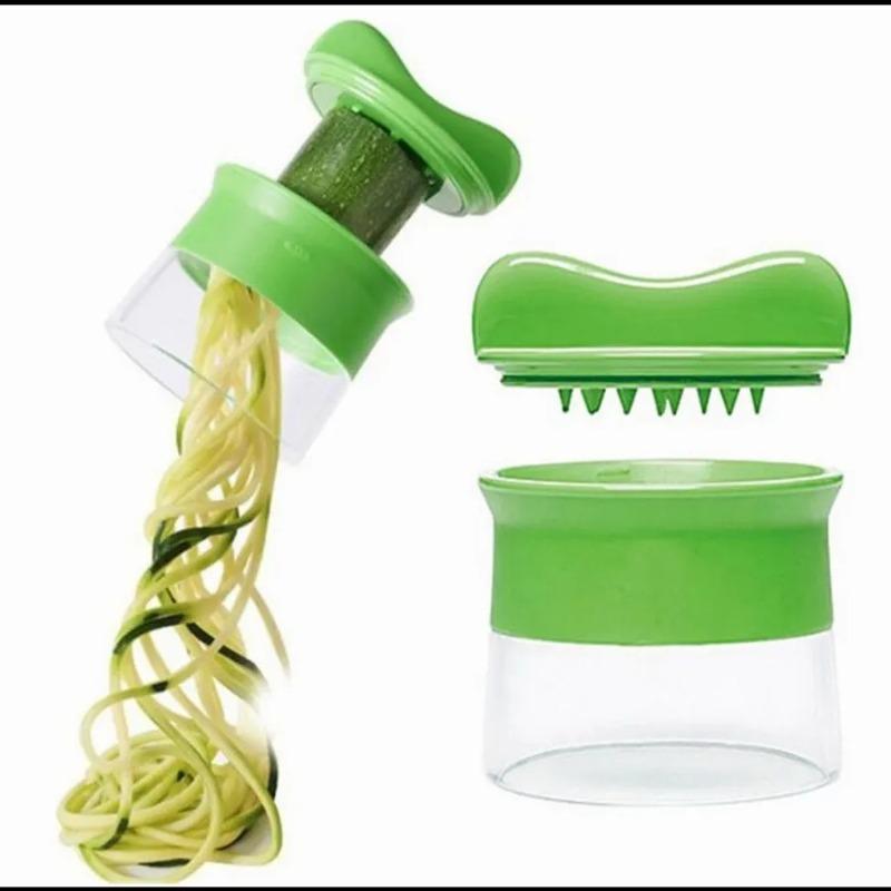 Handheld Spiralizer Vegetable Slicer, Adjustable Multifunctional Rotary Grater for Veggies, Fruits & Salads