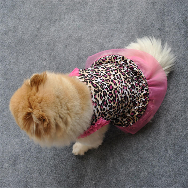 Warm Dog Coats Pets Leopard Pattern Tutu Coat Dress Puppy Hoodies Both Sides Wear Dog Clothes Puppy Clothes Ropa Perro