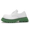 Hight Quality  New British Street Style Mixed Leather Shoes For Men's  Black White  Dress Height Increasing Shoes