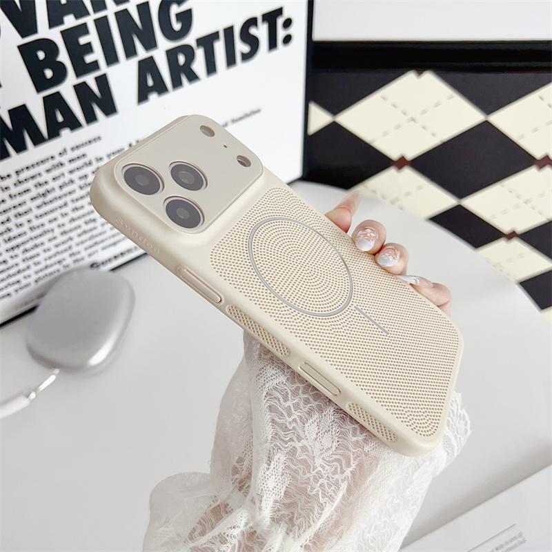 Breathable Heat Dissipation Magnetic For Magsafe Case For Apple iPhone 17 Air 16 15 14 Plus 13 12 Pro Max Shockproof Hard Cover
