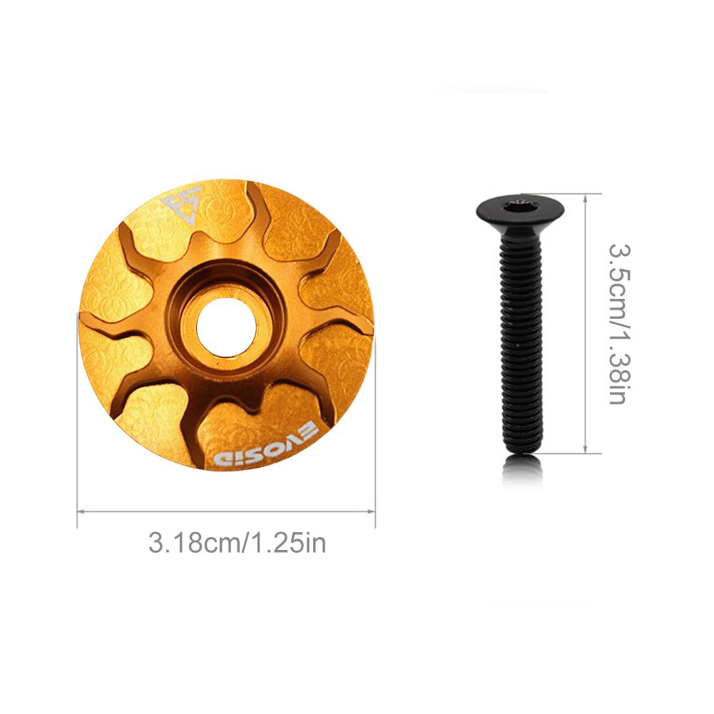 Bicycle Headset Cap with Screw MTB Road Bike Stem Headset Top Cap Cover Aluminium Alloy for Fork Head Tube Cycling Accessories