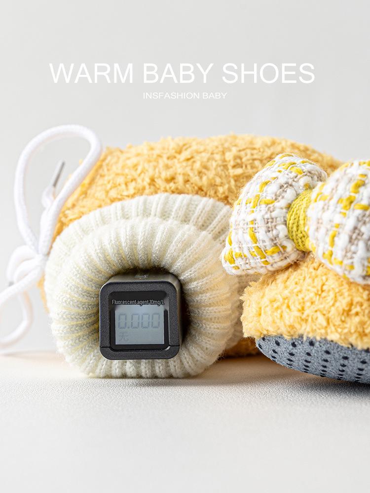 Chaussons Chauds en Polaire d'Agneau pour Bébé - Antidérapants, Épaissis pour l'Automne/Hiver