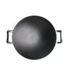ZISIZ 32cm Uncoated Cast Iron Wok
