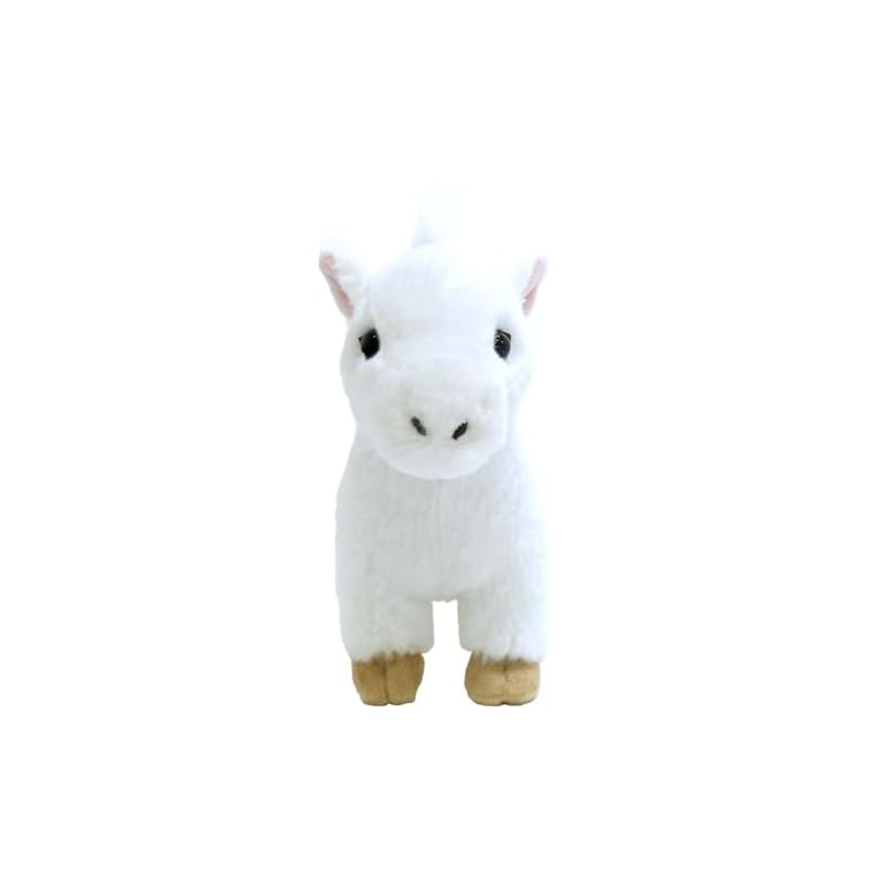 SunLemon Fluffies Small Horse WH 8 x 21 x 16cm Plush Animal Cute Zodiac Year of the Horse Horse White New Year's Gift P-1453