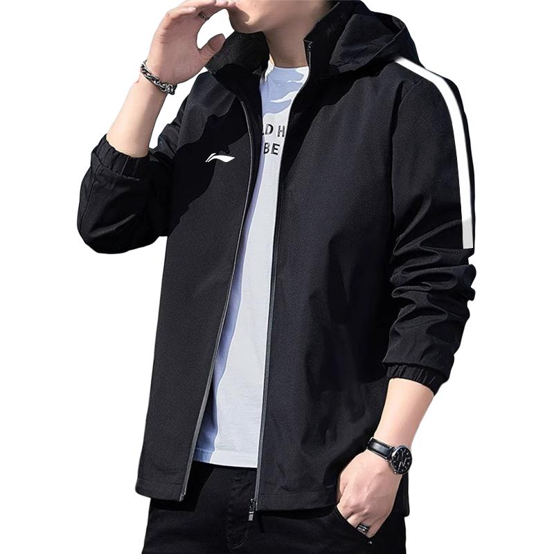 Li Ning Sports Life Collection Jackets & Coats Men's Black Z1AFDN365-1e