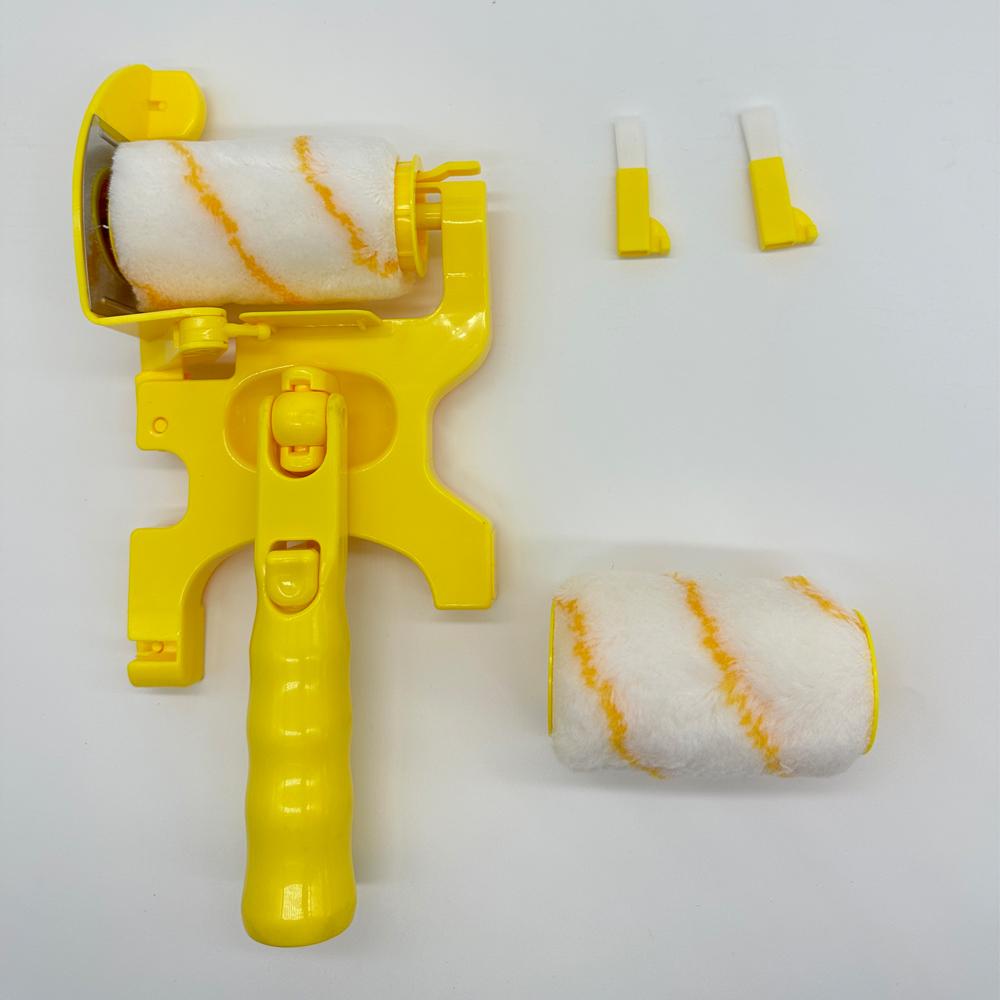

Новый набор кистей для покраски Clean-Cut Paint Edger Roller Brush Multifunctional Roller Brush Set для покраски стен и потолков дома жёлтый