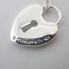 [Pre-owned] TIFFANY 925 Keyhole Heart Pendant Necklace J112-5
