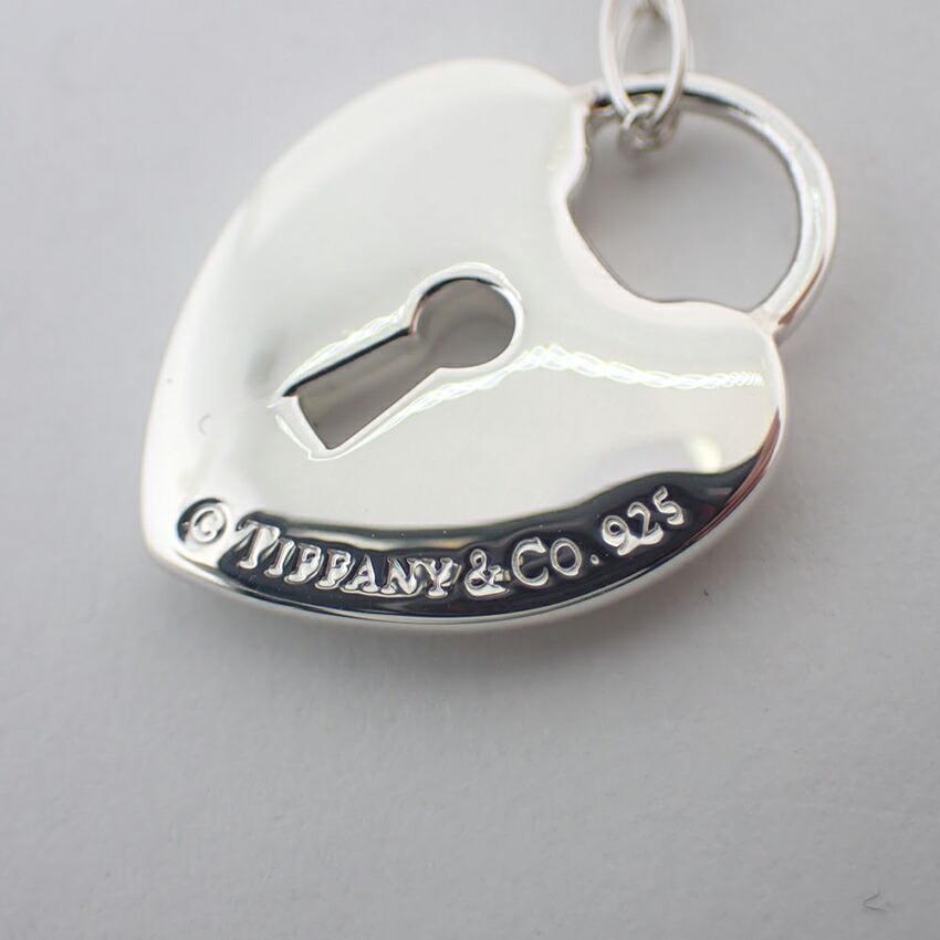 [Pre-owned] TIFFANY 925 Keyhole Heart Pendant Necklace J112-5