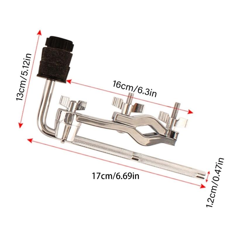 Drum Extension Clamp Drum Support Drum Holder Stand Drum Clamp Extension Clip Cymbal Drum Arm Stand Holder with Felt Pad