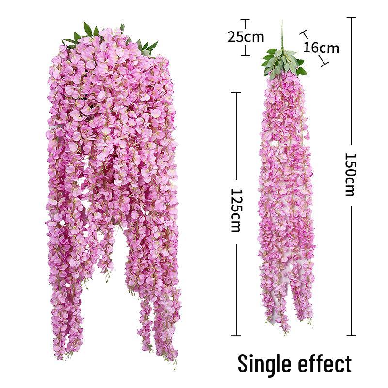 Artificial Wisteria Hydrangea Orchid String for Home Ceiling Decoration