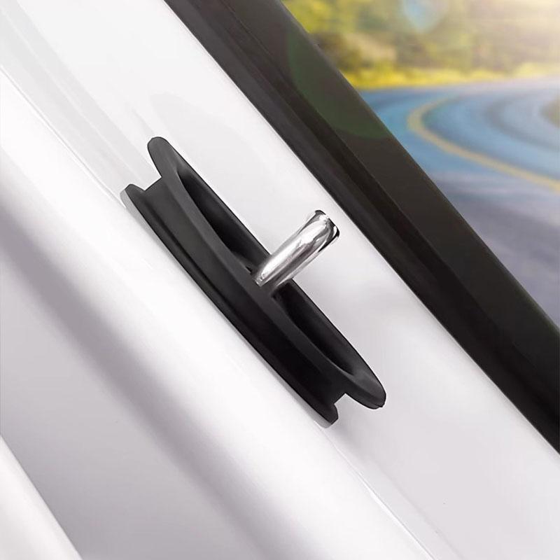 4Pcs/Set Car Door Stopper Cover Door Lock Protective Covers Styling For Tesla Model S Model X Model Y Cybertruck Model 3 Model Y