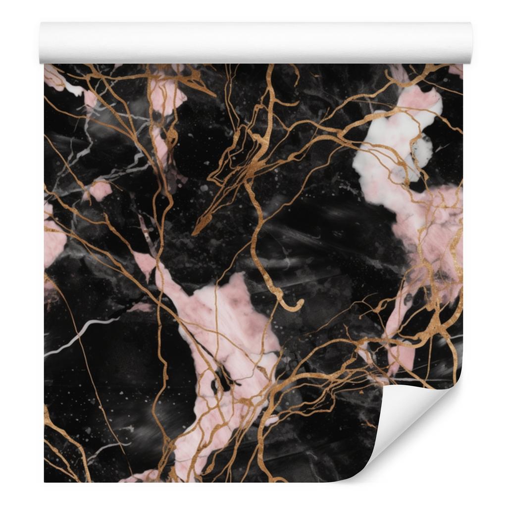 Marble Wallpaper Brown, Black, Graphite and Rust for Living Room and Bedroom 50x1000