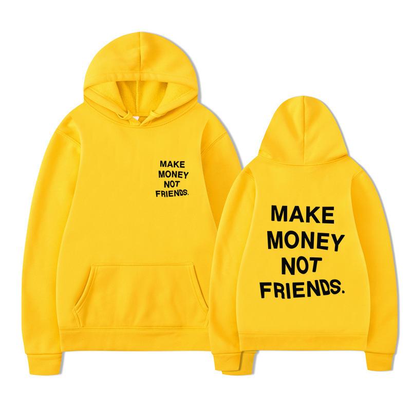 Autumn Men'S Wear Make Money Not Friends Printed Sweater, Hoodie Men
