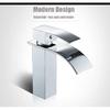 Black Waterfall Bathroom Faucet Basin Vanity Vessel Sinks Mixer Tap Cold And Hot Water Tap Single Hole Bath Sink Faucets Crane