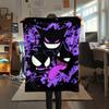 Coperta in Flanella con Fantasia Pokémon Gengar, Alta qualità Confortevole per Tutte le Stagioni, Arredamento per la Casa, Calore e Comfort, Perfetta per Regali.