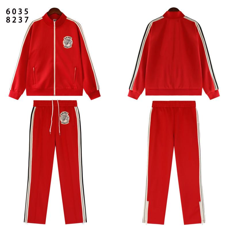 Real shot spot SAINT embroidery sports style suit men and women teenagers casual trench coat trousers wholesale