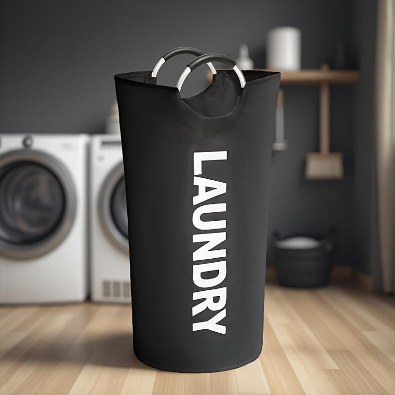 1PC oversized laundry basket with soft padded handle - collapsible, large collapsible laundry basket