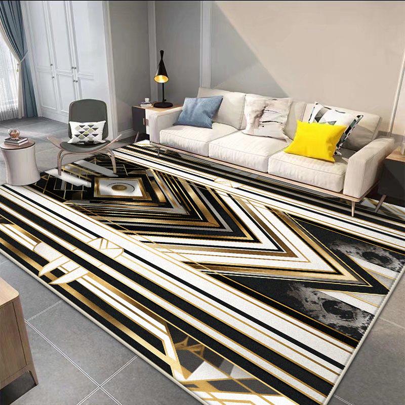 Easy Clean Light Luxury Rugs Living Room Decoration Washable Bedroom Cloakroom Non-slip Floor Mats Hotel Lobby Sofa Area Carpets