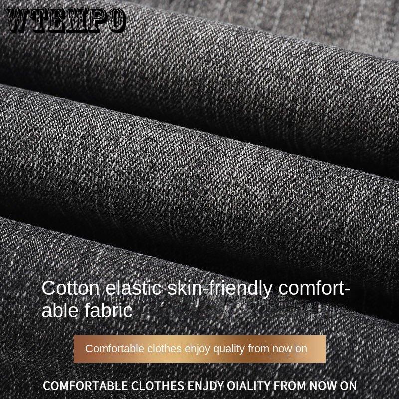Men's Jeans Spring and Autumn Smoky Gray Jeans New Loose Simple Straight Pants Casual Versatile Men's Pants
