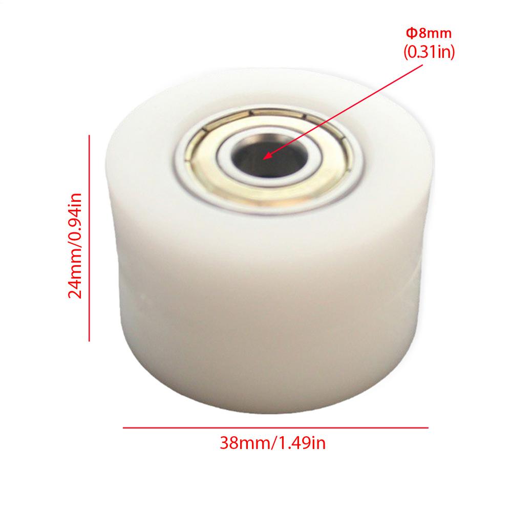 8mm Universal Motorcycle Chain Roller Tensioner Bike Atv Dirt Bike Motorcross Pulley Wheel Guide 8mm Drive Chain Guide