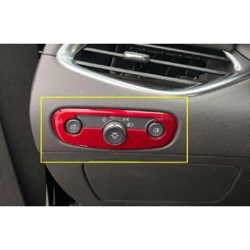 For Chevrolet Malibu 2016-21 Paint Red Inner Headlight Button Frame Button Trim