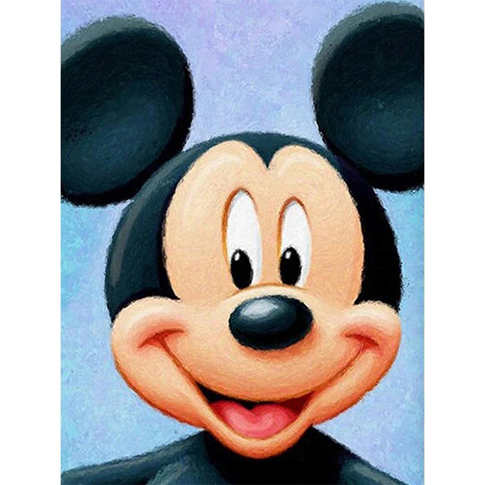 

Disney Diamond Painting Mickey Mouse Oil Painting Style Soothing Cartoon Diamond Painting Full Diamond Cross stitch Craft DIY Gift Home Decoration Round 20x30cm