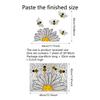 1pc Colorful Sunflower Bees Window Stickers Set Vinyl Wall Decals Static Glass Decor Stickers for Nursery Home Office Decoration