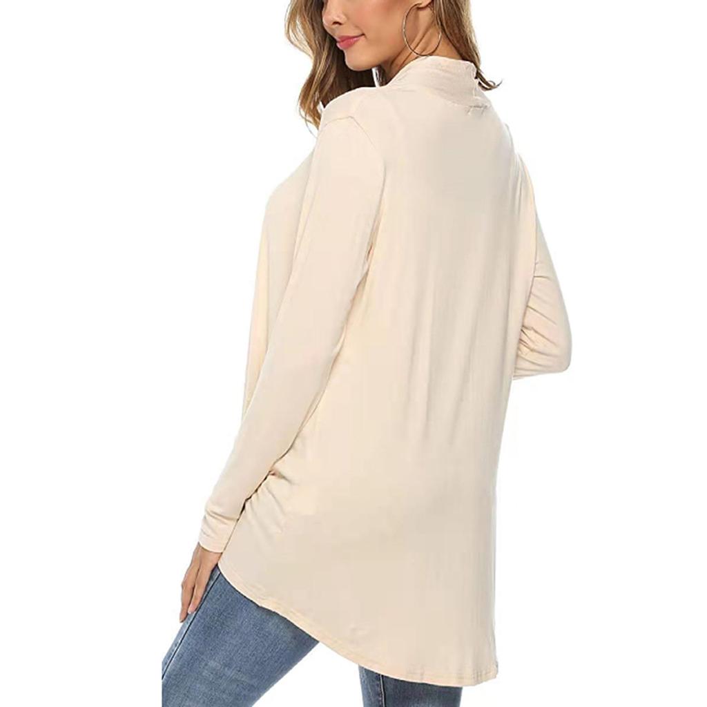 Damenmode, locker, lässig, Tasche, einfarbig, Strickjacke, Jacke