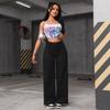 Multicolor European & American High-Waisted Loose Wide-Leg Floor-Length Casual Jeans for Women