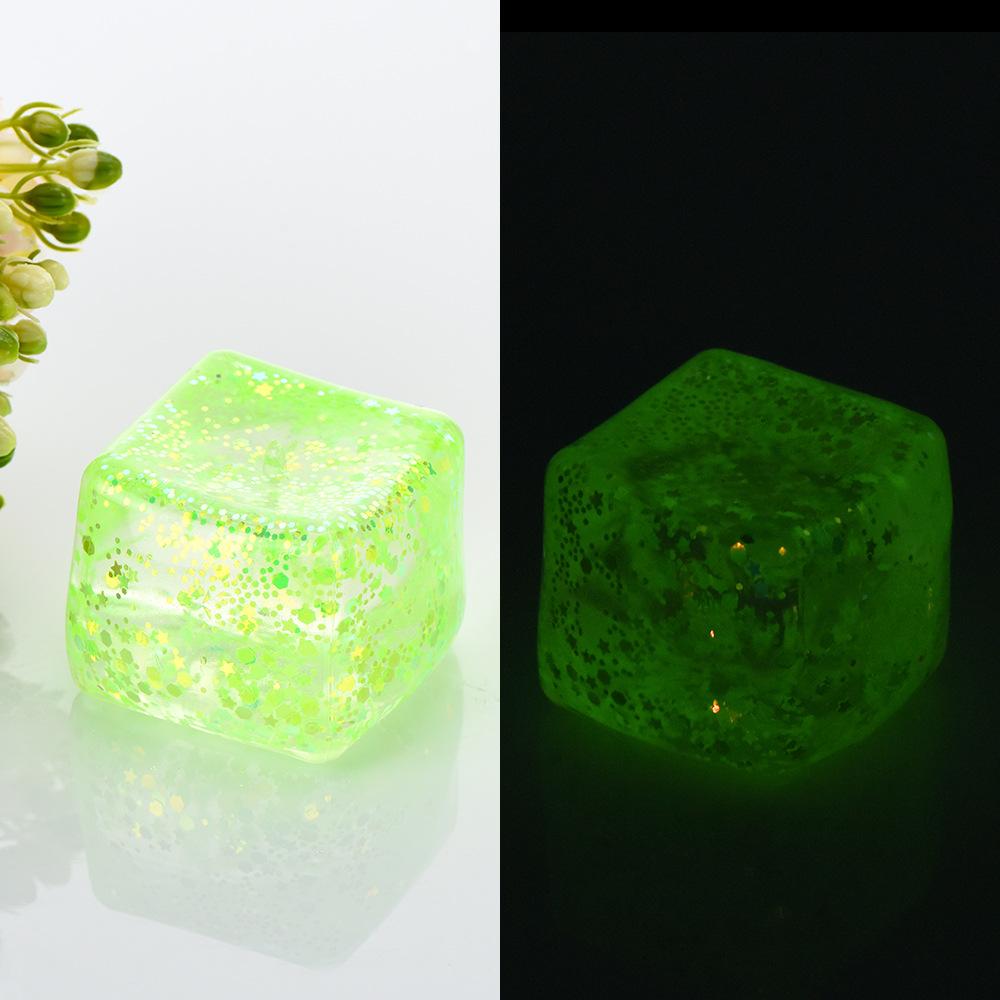 Maltose Simulated Tofu Small Ice Cubes Anti Stress Slow Rebound Polar Light Colorful Squeeze Tpr Block Decompression Toy