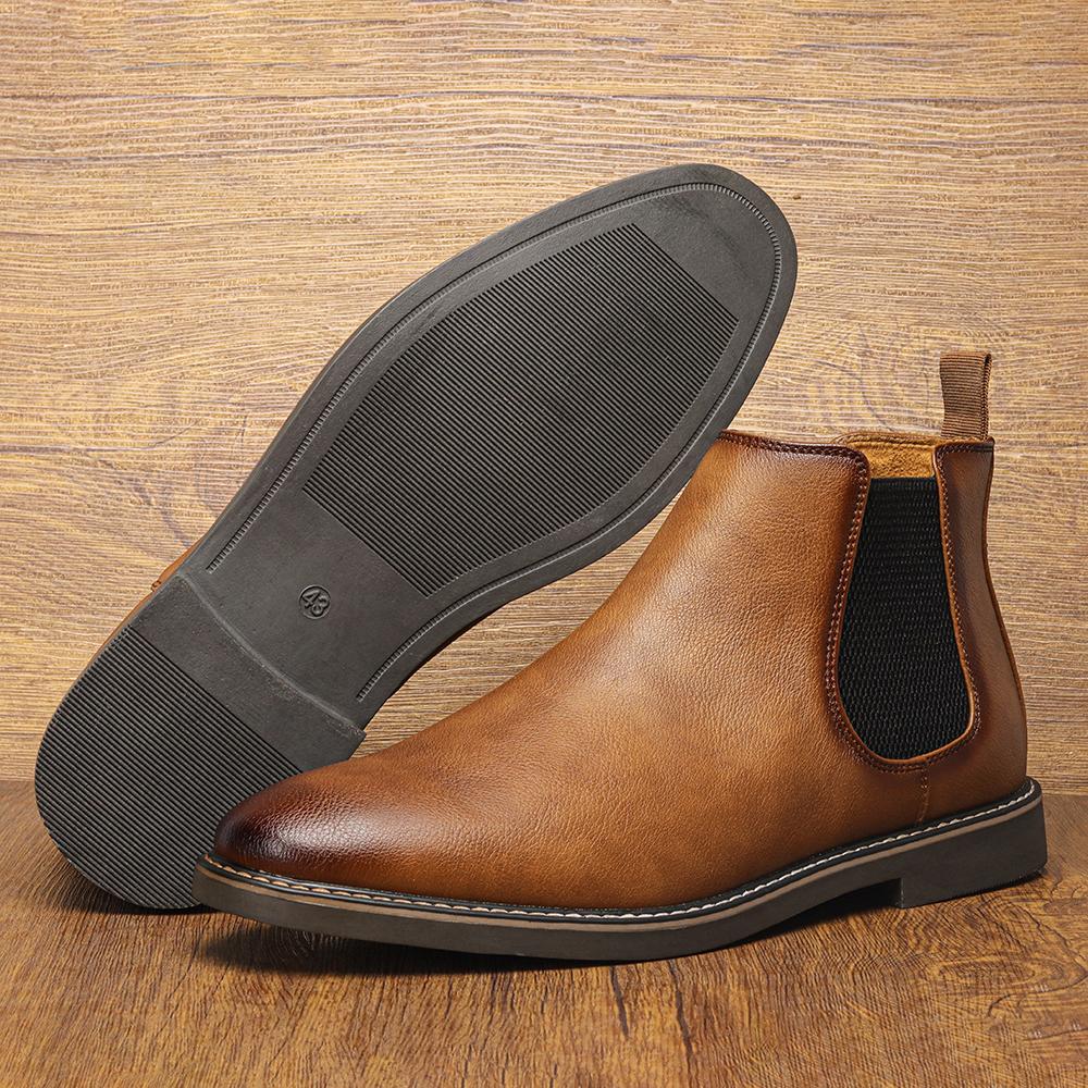 Retro Comfortable Men's Chelsea Boots Fashion  Brand Men Boots