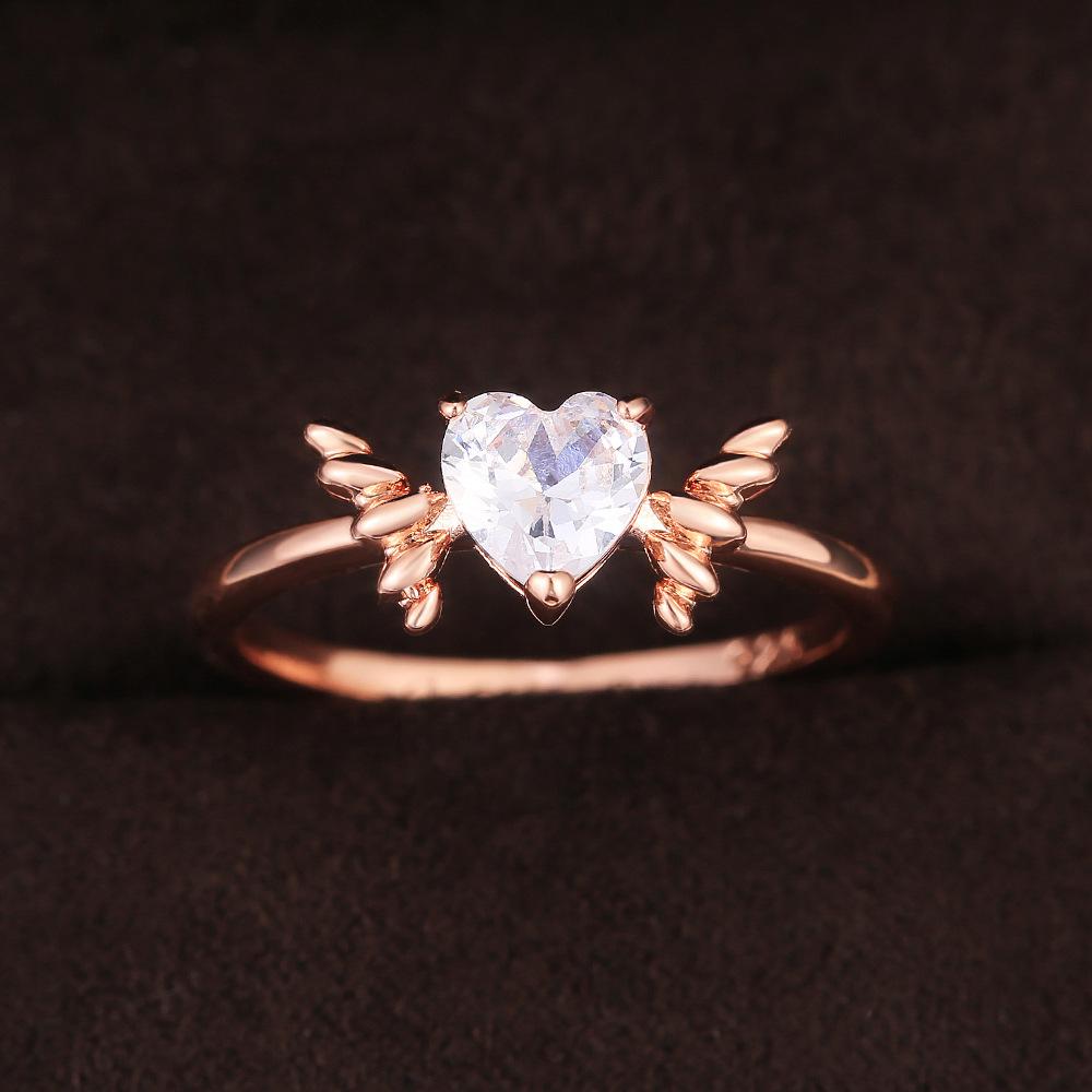 Hot Sale, Beautiful Creative Micro-inlaid Zircon Love Ring Women's Personalized Creative Ring Jewelry