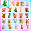 50 3D Animal Series Cute Cartoon Stickers Ins Creative 3D Cartoon Animal Avatar Children's Stickers