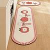 Kitchen Carpet PVC Waterproof Leather Non-slip Oil-proof Floor Mat Korean Style Red Apple Minimalist Long Strip Rug Home Decor
