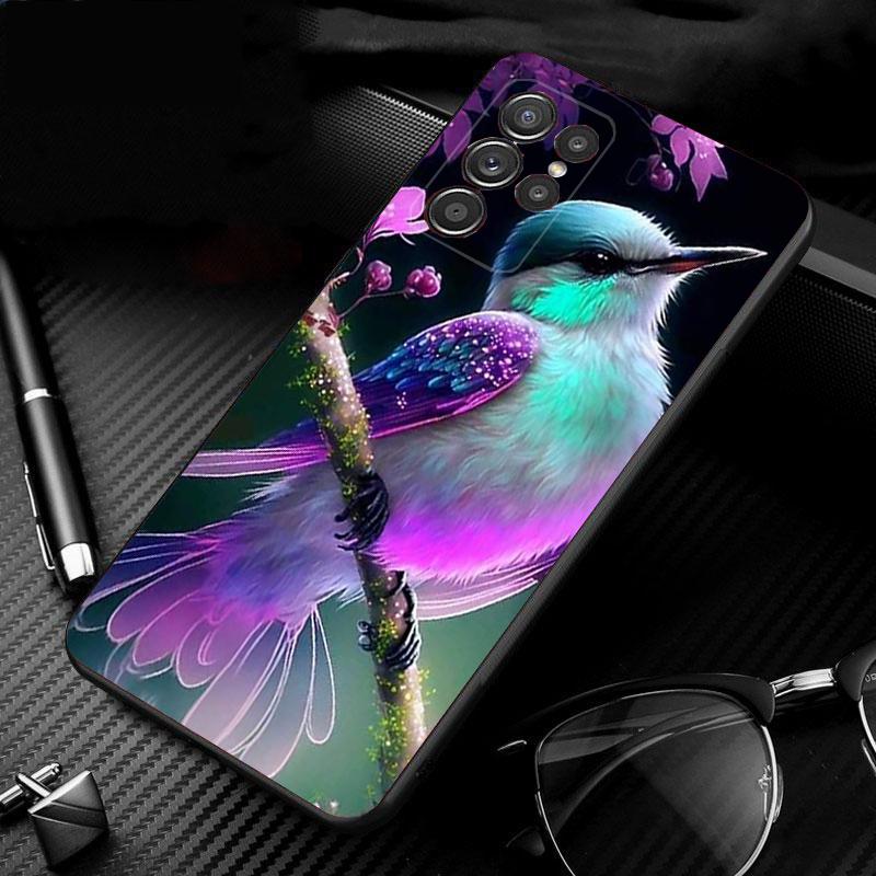 Barevný obal na telefon s ptákem pro S24 S23 S22 S21 S20 Ultra S20 S22 S21 S10E S20 FE S24 Plus