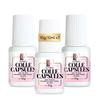 3 Extra Strong Glues for False Nails 3x10g = 30g (30ml) - Applicator Brush for Gel, Plastic, Acrylic and Rhinestone Capsules