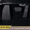 Aluminium-Gaspedal, Bremspedal, nicht bohrende Abdeckung, Fußstützenpolster für Toyota RAV4 RAV 4 XA50 – 2022 Zubehör