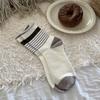Women's New Autumn Products All Kinds of Striped Color Curled Edge Boneless Yuezi Tube Pile Socks