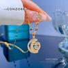 Necklaces Exquisite Moon Love Dynamic Micro Inlaid  Lucky Clavicle Chain Accessories Moon & Heart Pendant