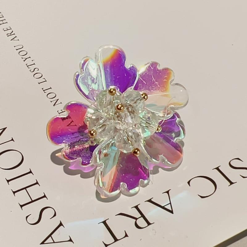 Dopamine Handcrafted Beaded Jelly Shoes Sandals Accessories Diy Decor Shoe Flower Slippers Colorful Buckles  Girls Gift