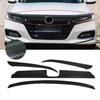4pc Carbon Fiber Style Front Bumper Grille Wrap Decal For Honda Accord 2018-