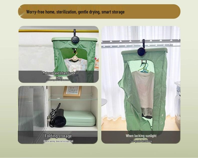KaWa Portable Foldable Travel Clothes Dryer - Compact & Quick Dry for Dorms and Tourism