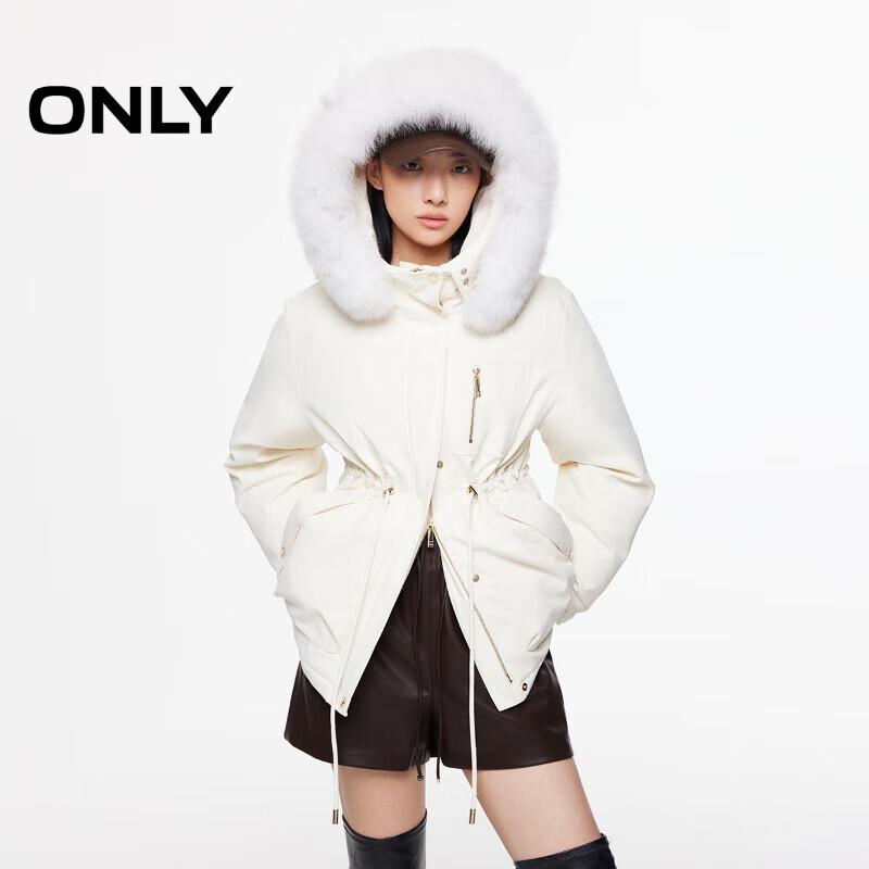 

ONLY Women s Winter Hooded Faux Fur Collar Down Jacket XS