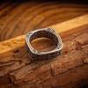 A Vintage Square and Round Ring Accessory for Men, Featuring A Bold and Powerful Personality