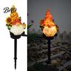 Solar Powered Garden Decor Stake Light, Waterproof Christmas Outdoor LED Lamp with Warm Lights Glow, Decorative Landscape Lighting for Lawn Patio Yard