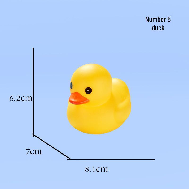 Hong Kong Edition Colorful Bath Squeak Little Yellow Duck Toy Set