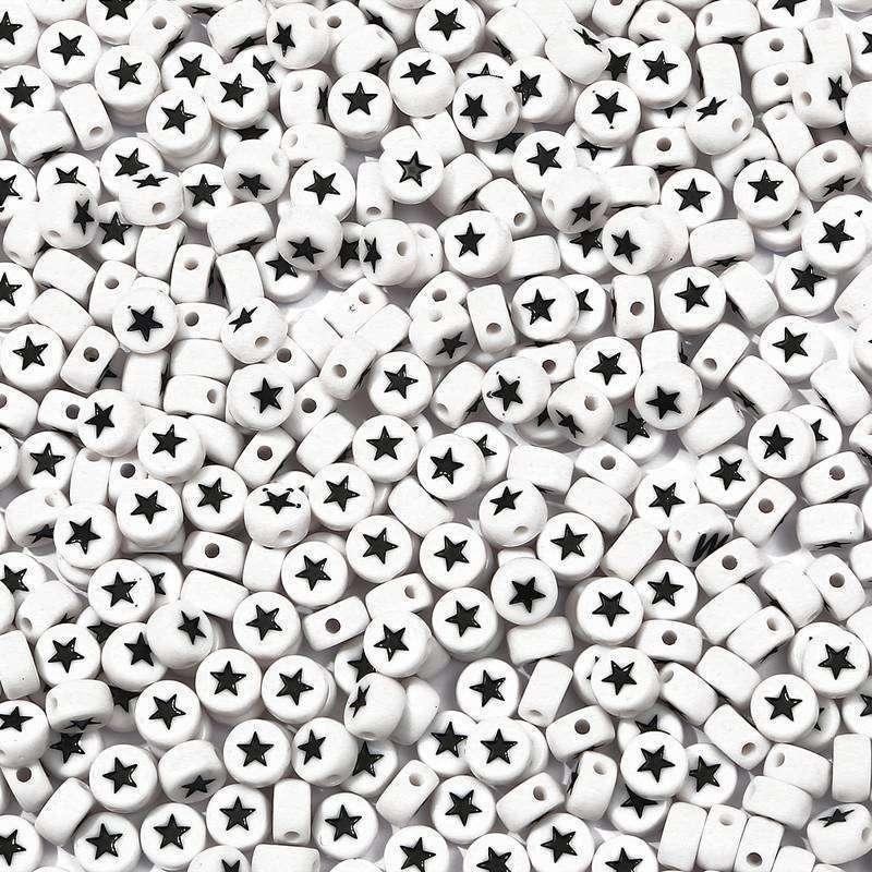 4 * 7Mm Acrylic Letter Bead Flat Bead Handmade Diy Children'S Early Education Beaded Jewelry Accessories Bracelet