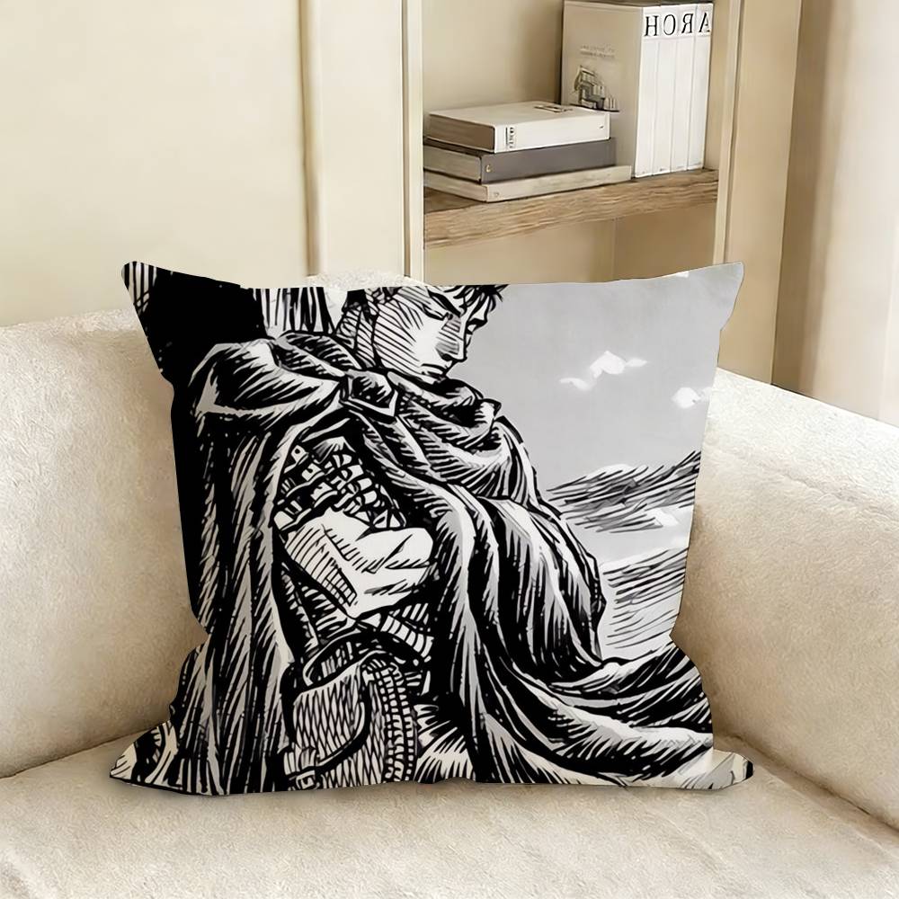 Berserk Guts Hot Anime Pillow Cover Sofa Cushion Cover Home Room Decoration Children Gift