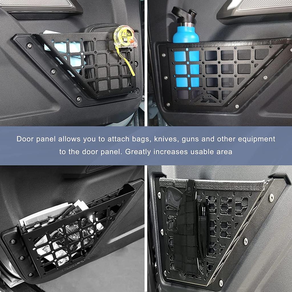 Metall-Aufbewahrungstaschen für die Vordertür, Türseiten-Organizer-Box für Ford Bronco 2021 2024, 2/4-türig, Autozubehör, Innendekoration